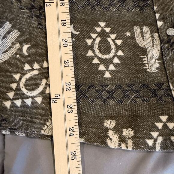 Outback Trading Co Fay Pearl Snap Blanket Shirt Olive Green Western Size Small - Picture 14 of 16